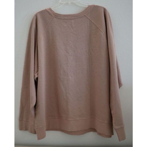 Mate the Label 748ROS3X Women's Sz 3X Rose Organic Terry Raglan Sweatshirt $120 - Picture 2 of 7